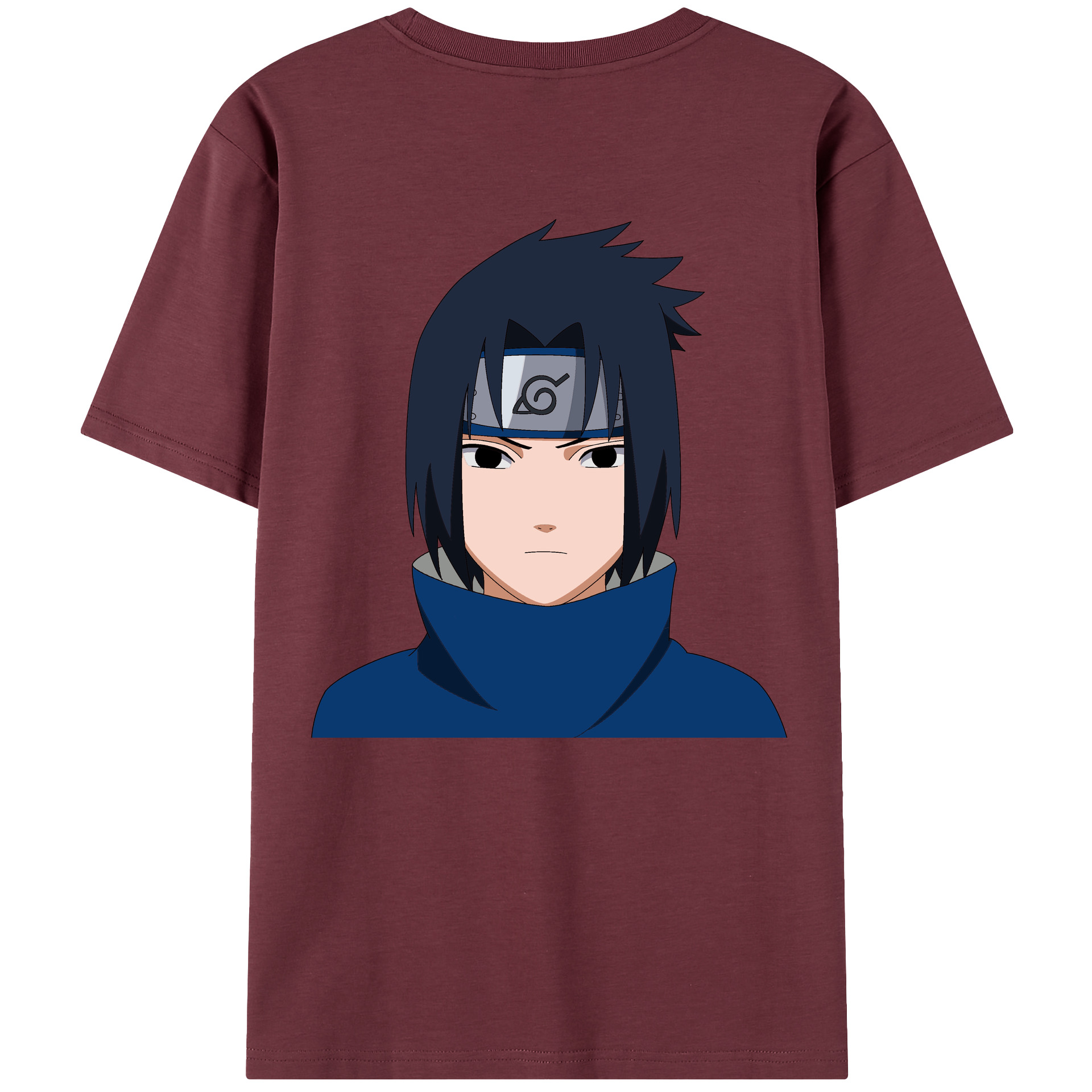 （画像用） NARUTO -ナルト- うちは サスケ Uchiha Sasuke 綿100％半袖Tシャツ（背面プリント）